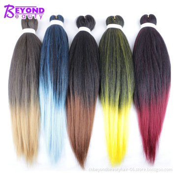 Wholesale yaki hair Pre Stretched Braids Japanese Fiber Jumbo prestretched Darling Braiding Hair Synthetic Crochet Braiding Hair